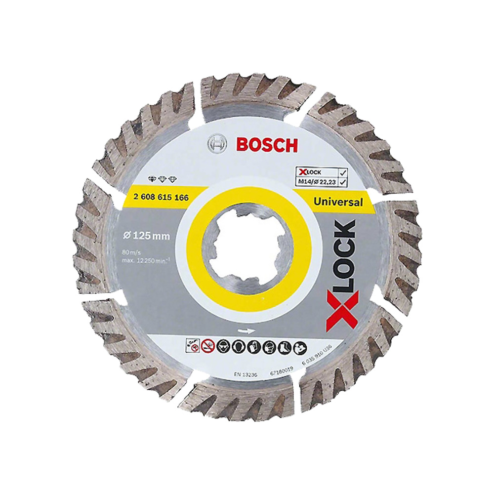 보쉬 X-LOCK 석재용 다이아몬드날 마른날 1.6T 125mm