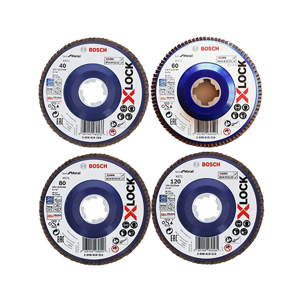 보쉬 X-LOCK 금속용 플랩디스크 휠페파 125mm 1EA