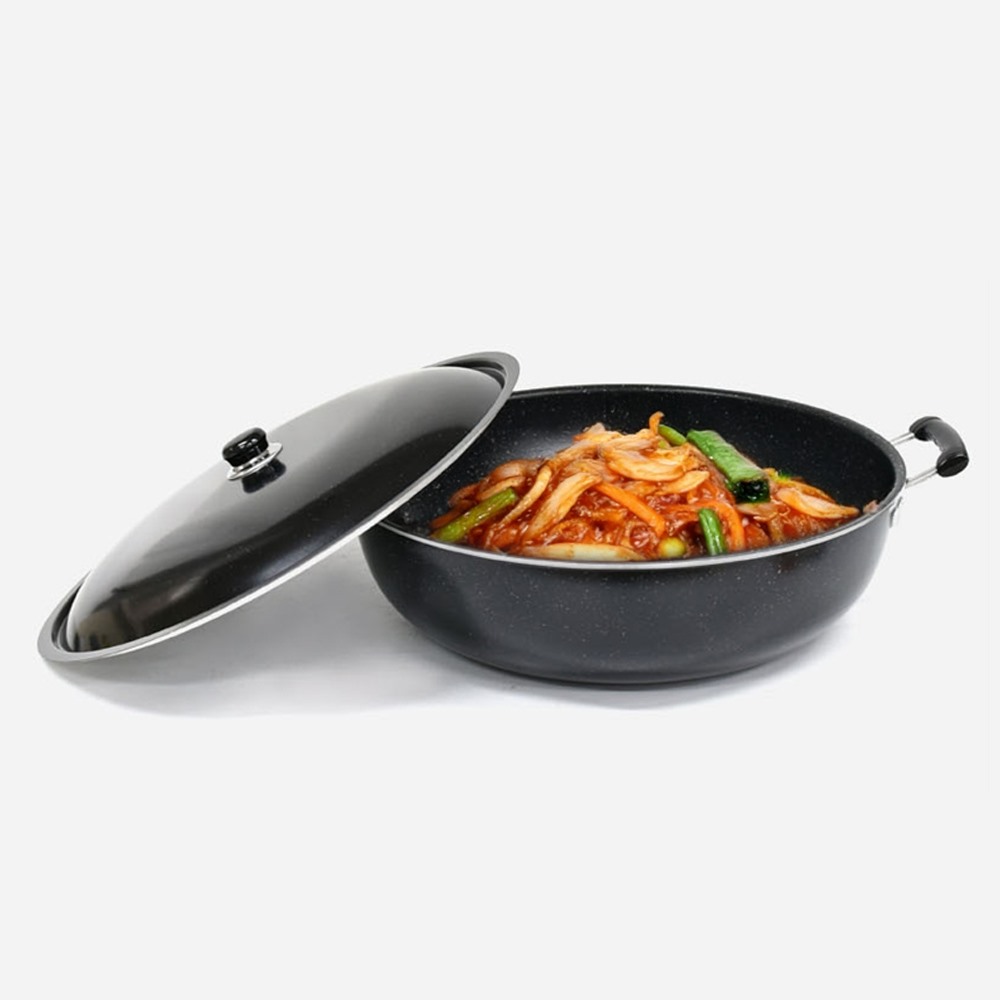 인덕션가능 업소용 마블코팅 튀김팬 55cm