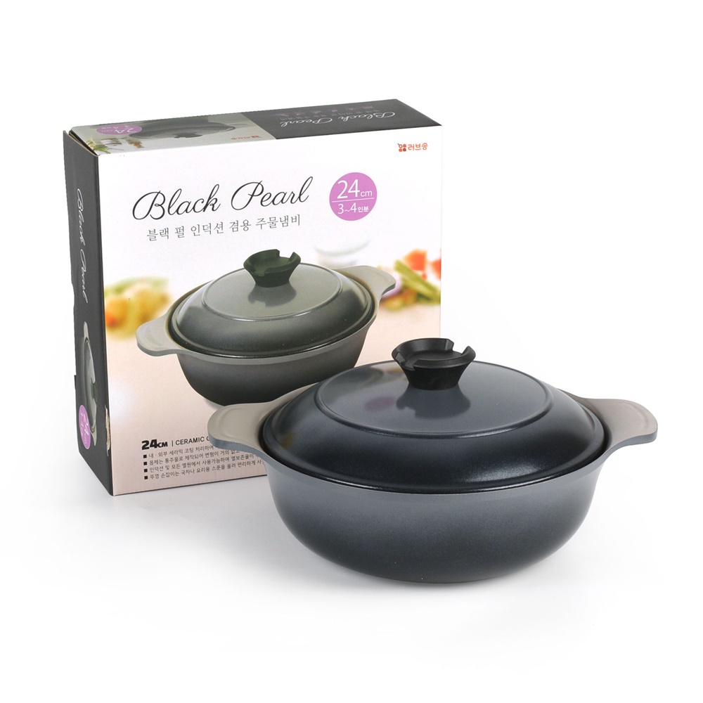 인덕션겸용 세라믹코팅 주물 양수냄비 24cm