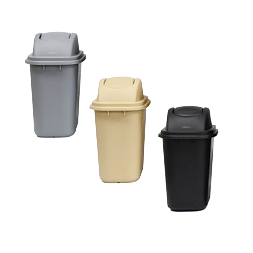 업소용 PP 스윙뚜껑 휴지통 쓰레기통 13L