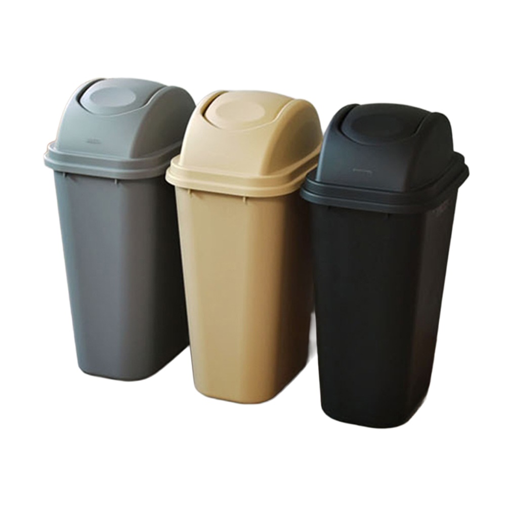 업소용 PP 스윙뚜껑 휴지통 쓰레기통 40L