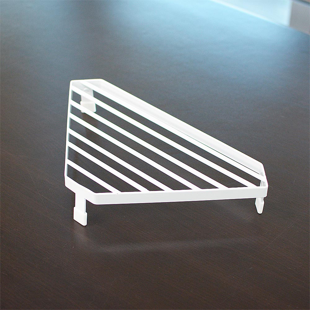 철제 싱크대 삼각선반 코너받침대 화이트