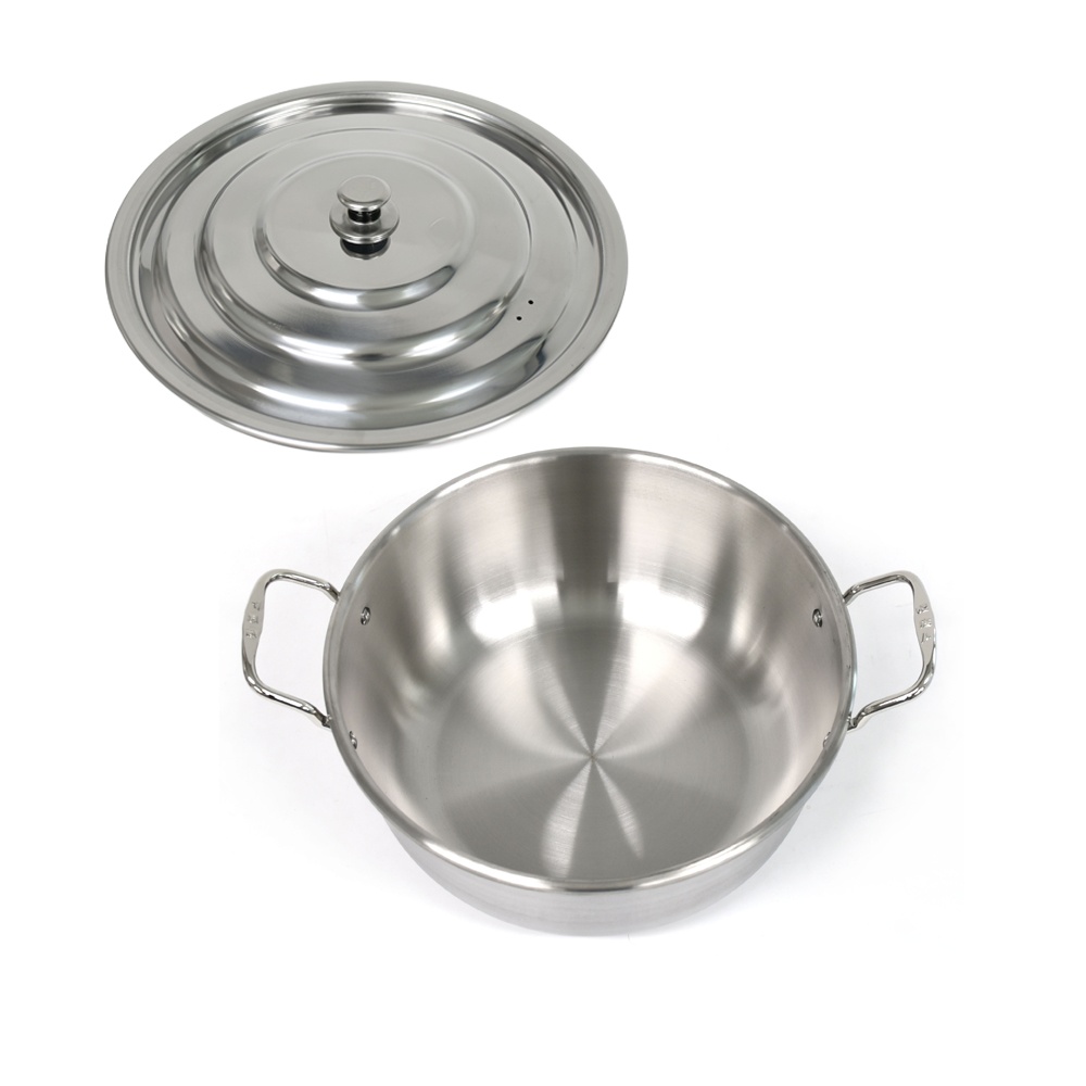 인덕션가능 통삼중 스텐 양수 대형 국솥 34cm