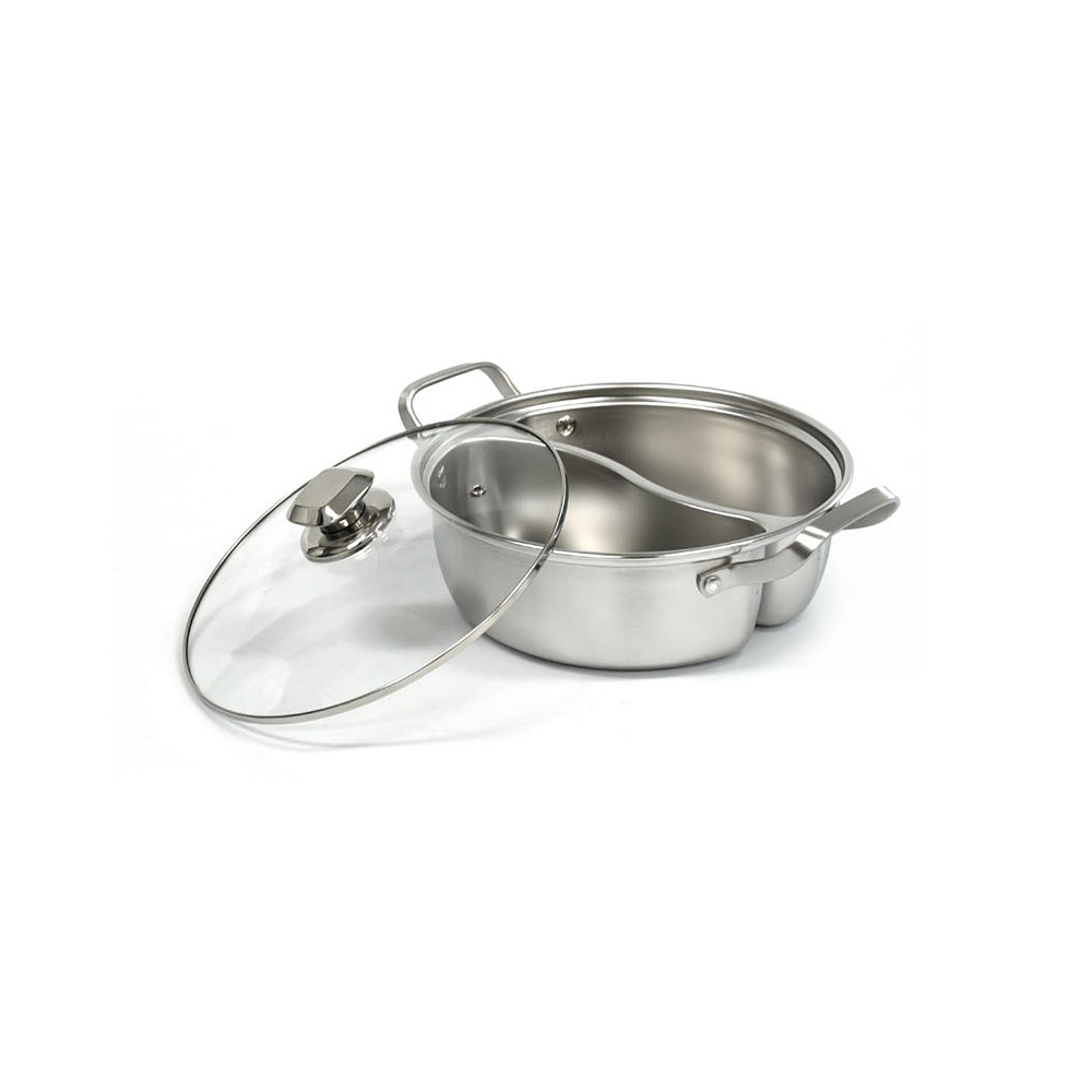 인덕션가능 스텐 훠궈 샤브샤브 반반냄비 26cm