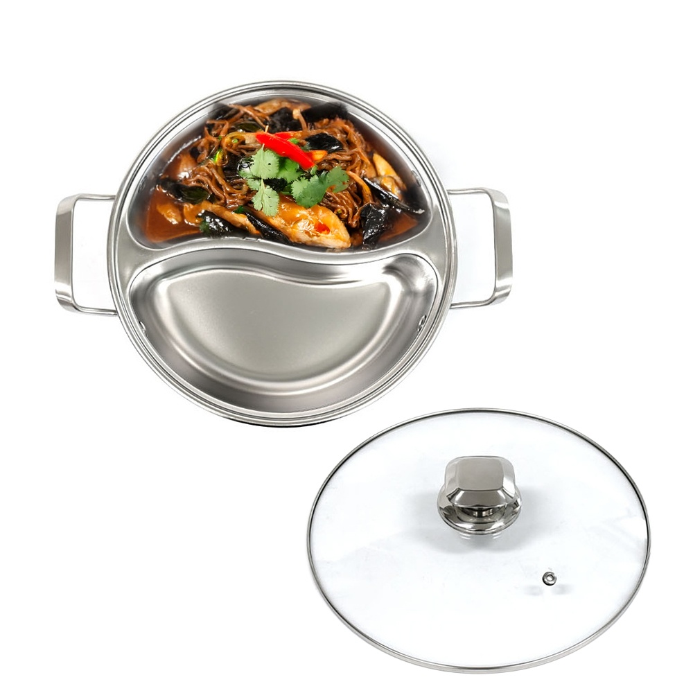 인덕션가능 스텐 훠궈 샤브샤브 반반냄비 32cm