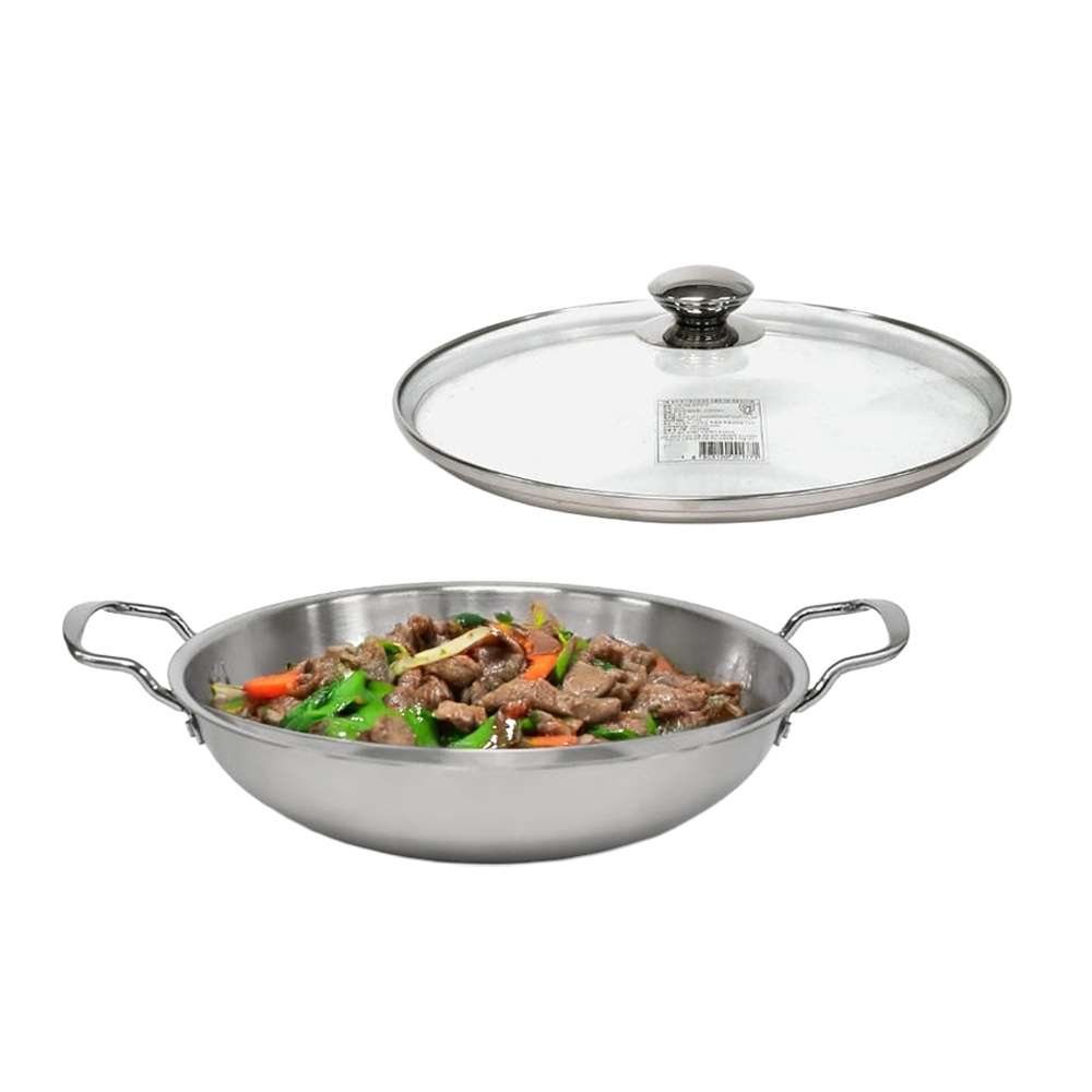 인덕션가능 스텐 양수 전골냄비 뚜껑포함 28cm