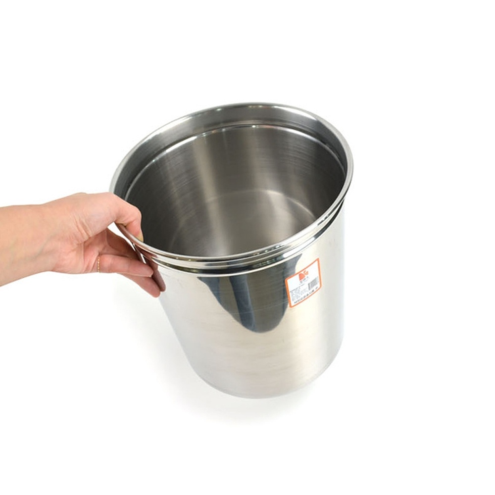 식당용 스텐 원형 오픈 휴지통 중