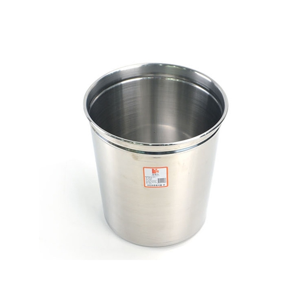 식당용 스텐 원형 오픈 휴지통 대