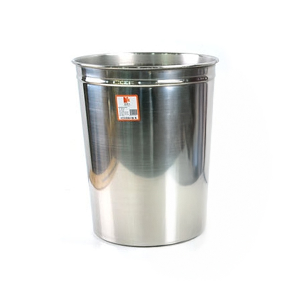 식당용 스텐 원형 오픈 휴지통 특대
