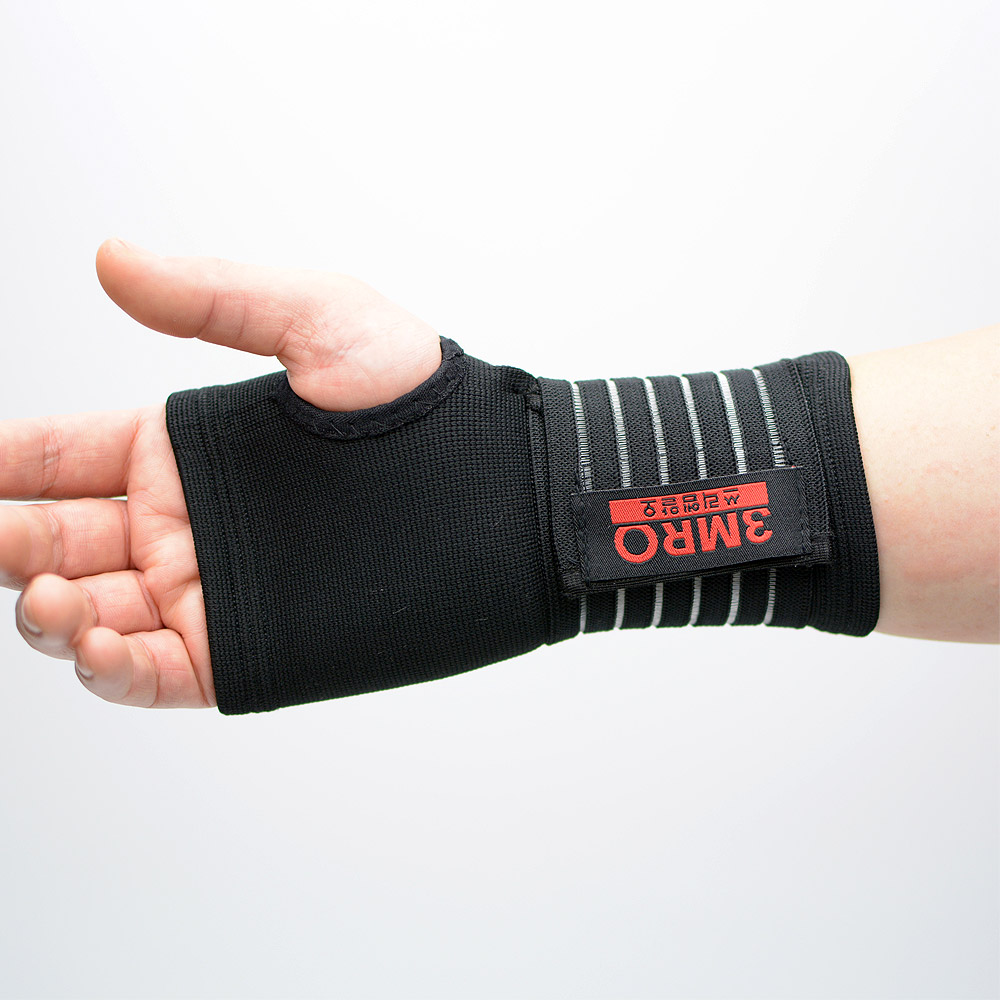 스포츠 고리형 손목 보호대 국내산 아대 블랙 S