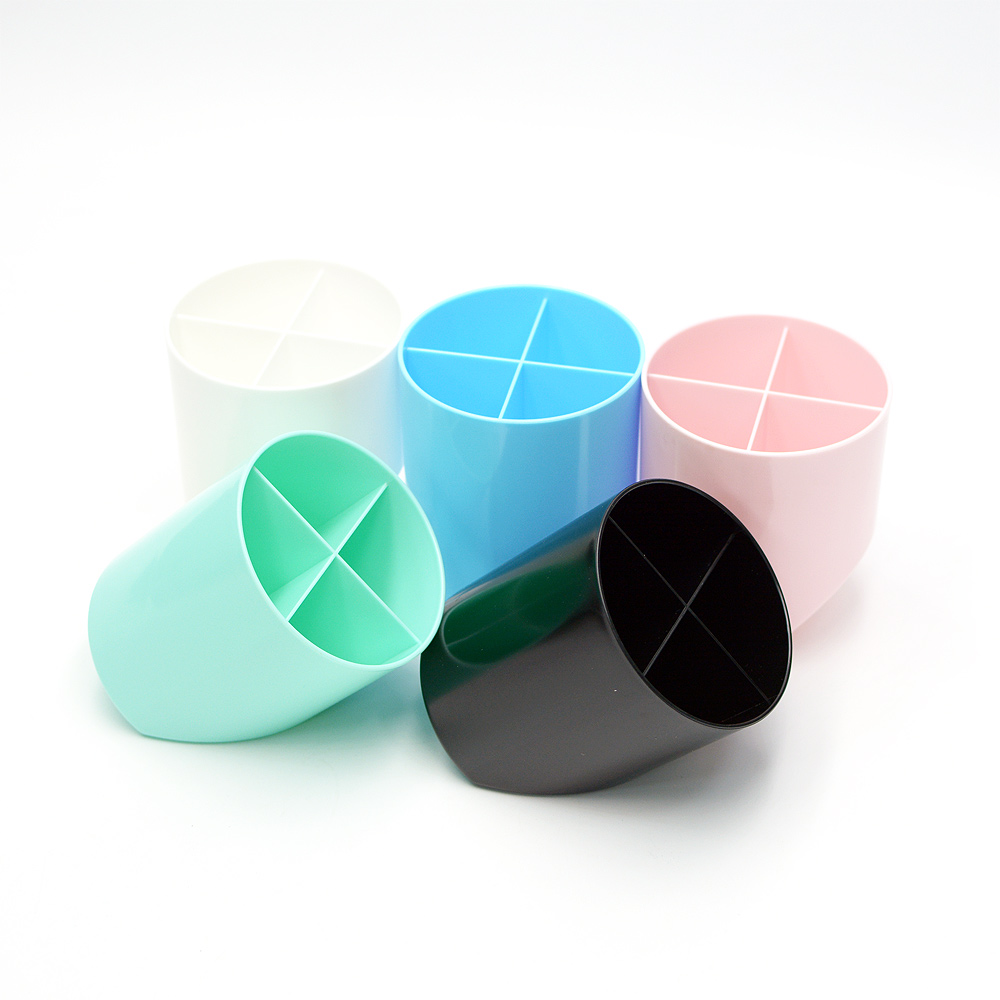 원형 4칸 사선 연필꽂이 펜꽂이 필기구정리함