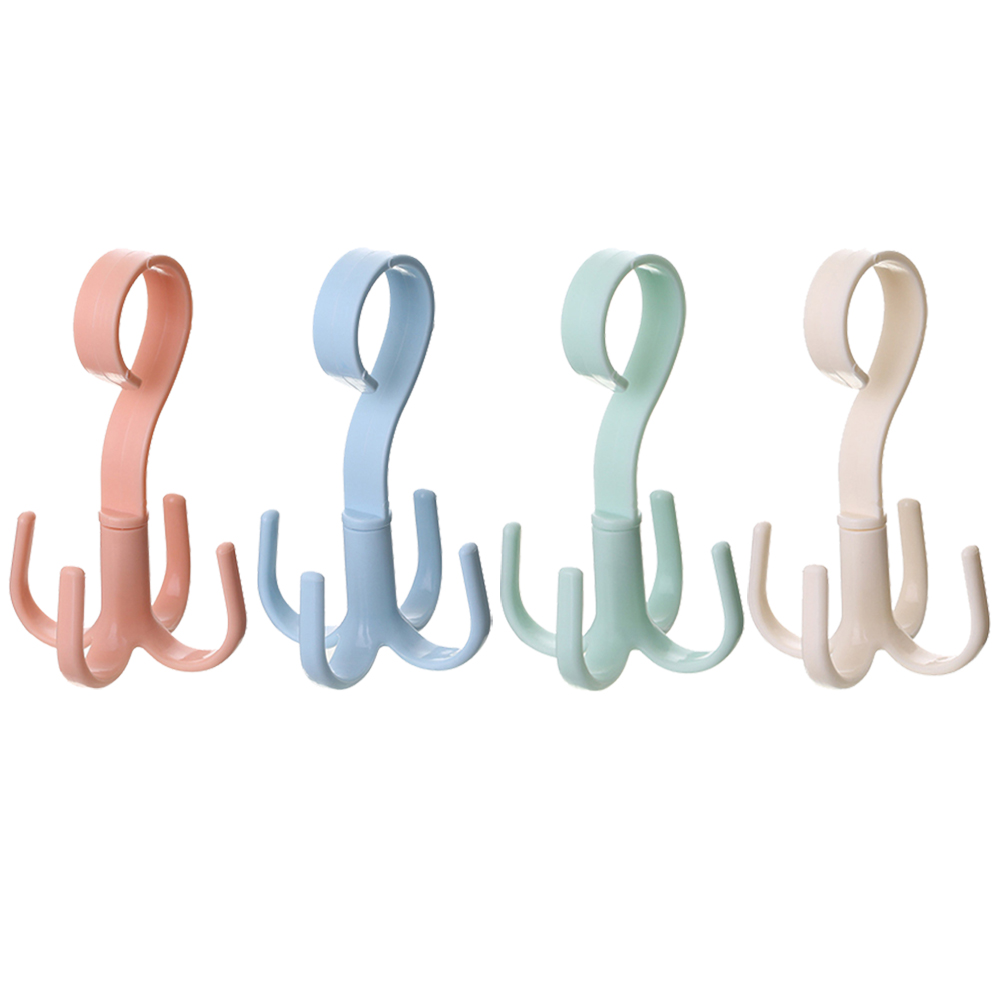 회전식 문어발 걸이 4구 옷장정리 후크 행거