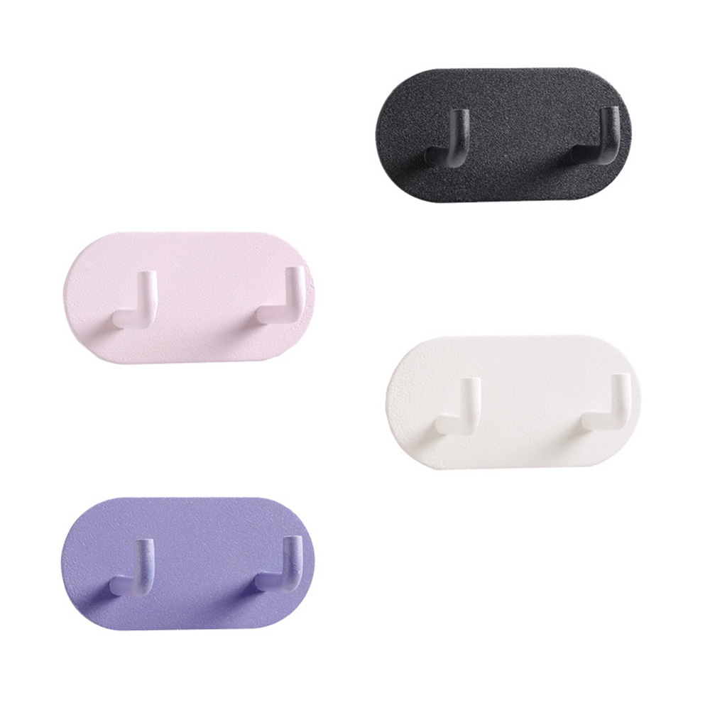 무타공 철제 2구 후크걸이 벽부착 행거 L자형