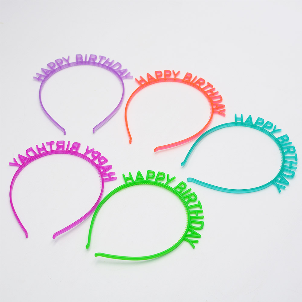 생일 파티 HAPPY BIRTHDAY 야광 머리띠 헤어밴드
