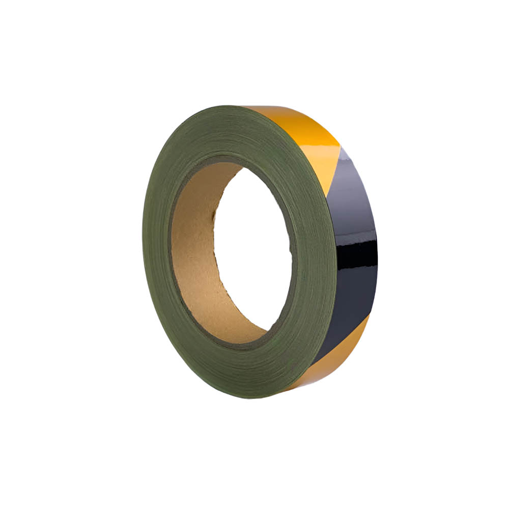 BLEX 반사테이프 25mm x 45M 황흑사선