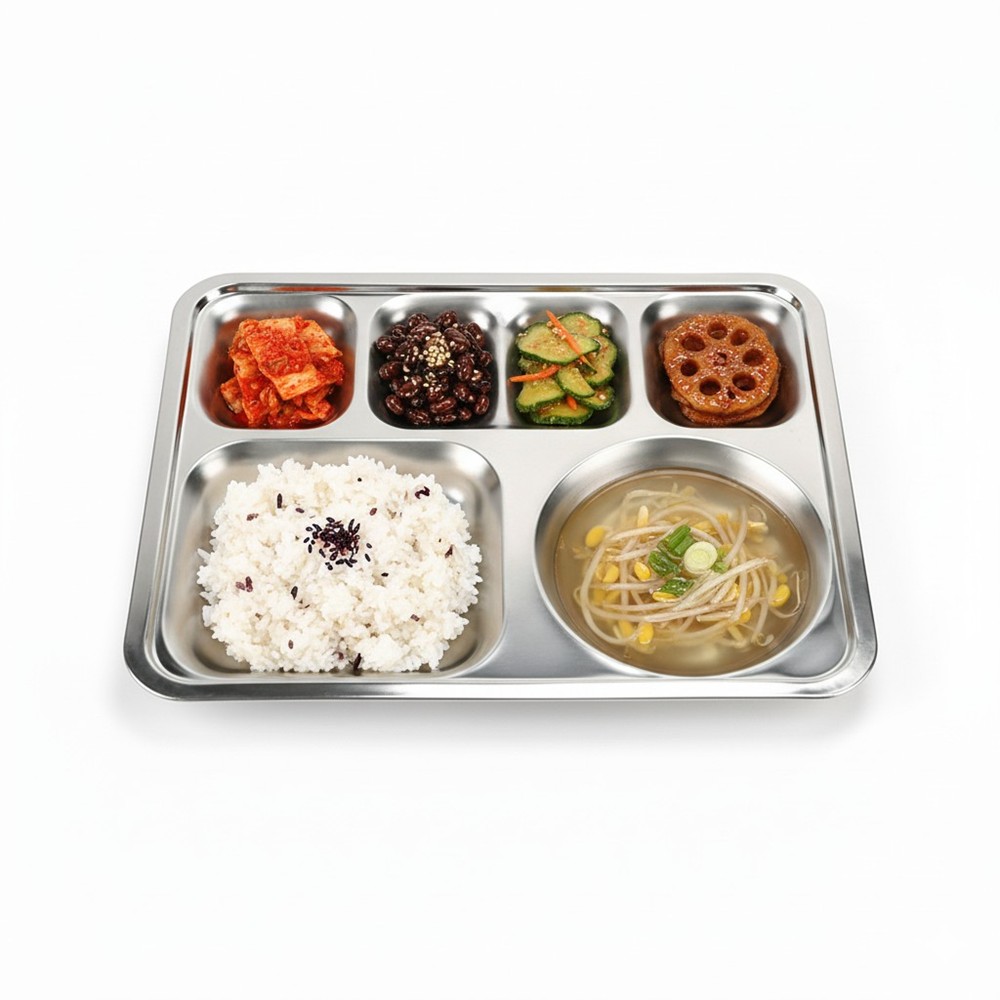 업소용 고급 스텐27종 사각 4찬 식판