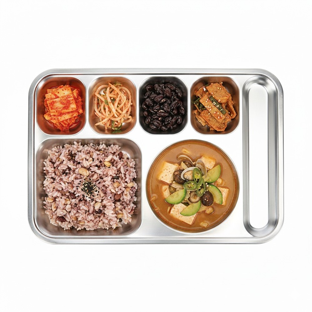 업소용 SUS304 4찬 수저 스텐식판