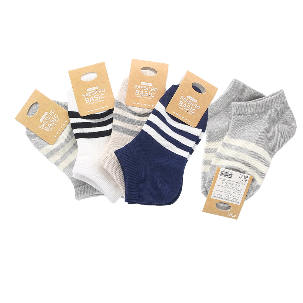 삼선라인 아동양말 발목 5켤례 3-4세용