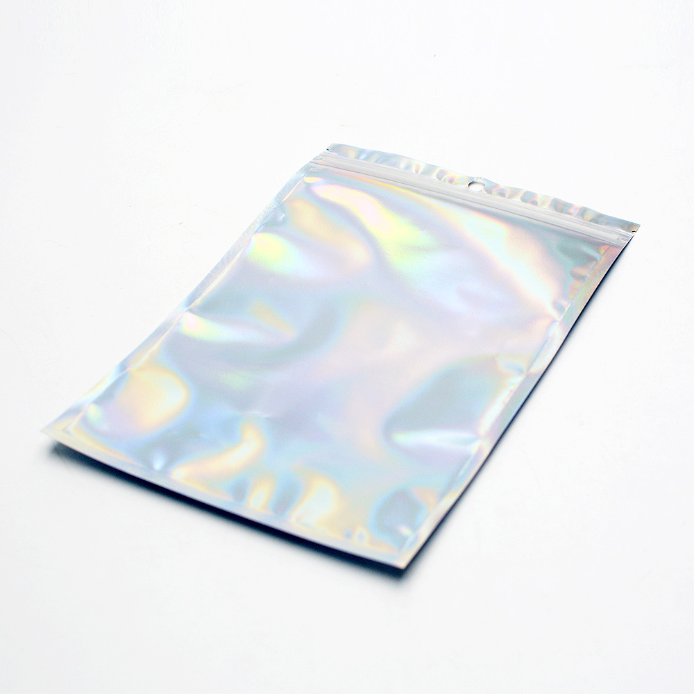 걸이형 홀로그램 지퍼백 소분 선물 포장봉투 16x24cm