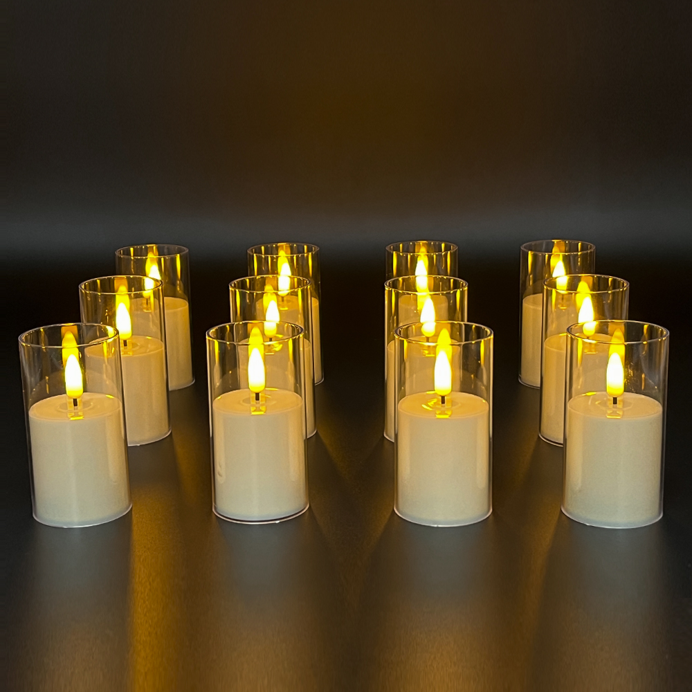 LED 깜빡이는 촛불 양초 조명 캔들 12P