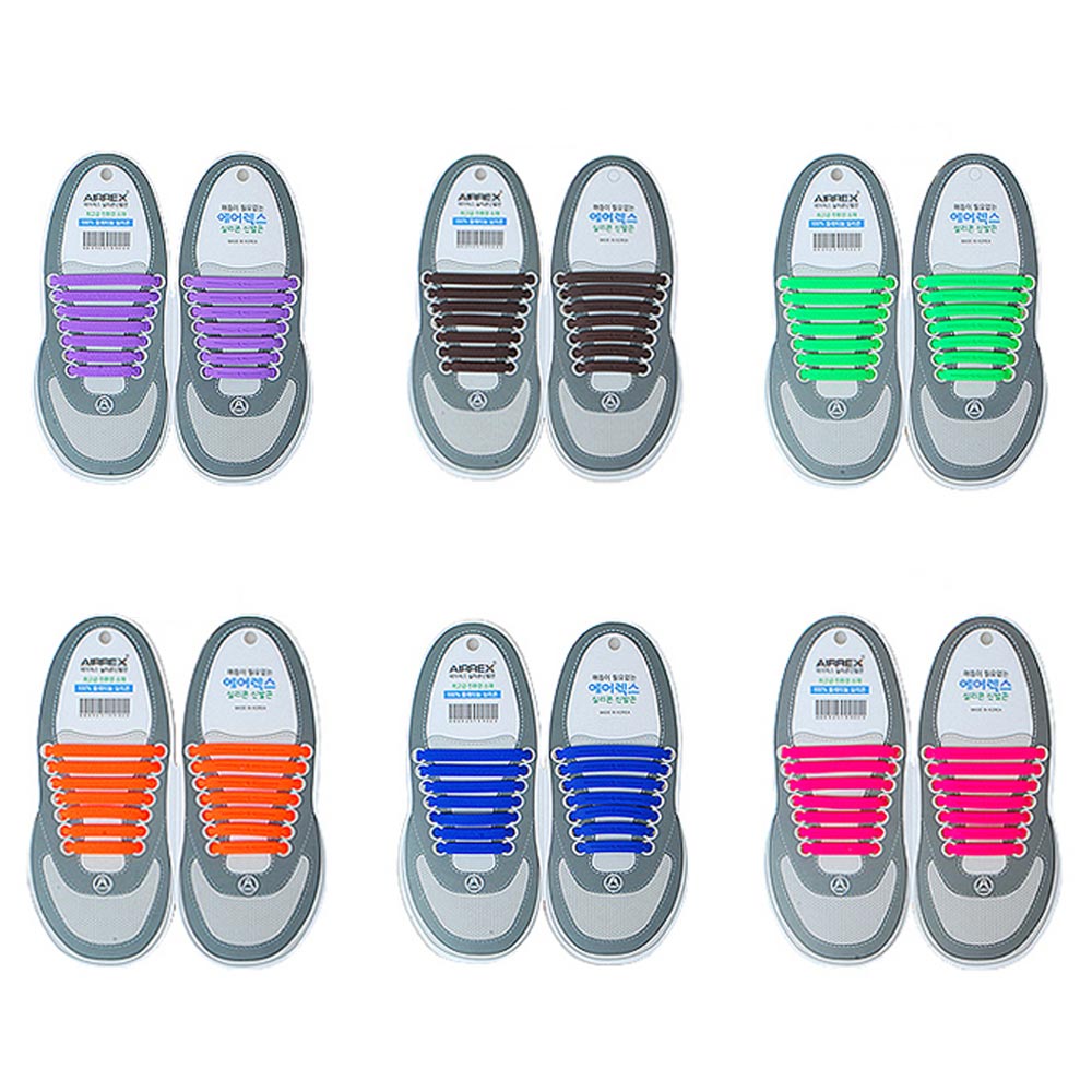 매듭없는 패션 컬러 실리콘 운동화끈 신발끈