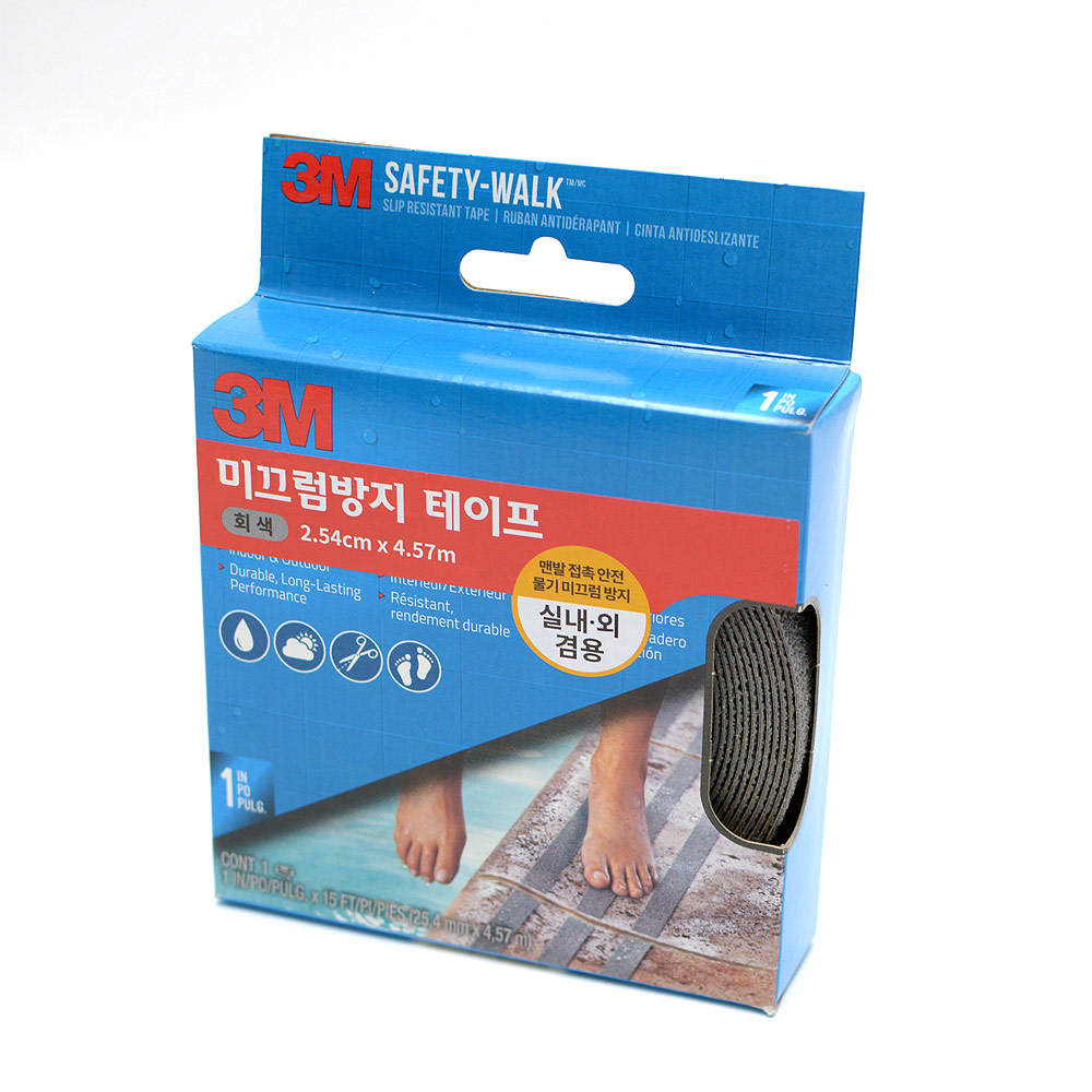 3M 7646 미끄럼방지 테이프 회색 2.54cm x 4.57m