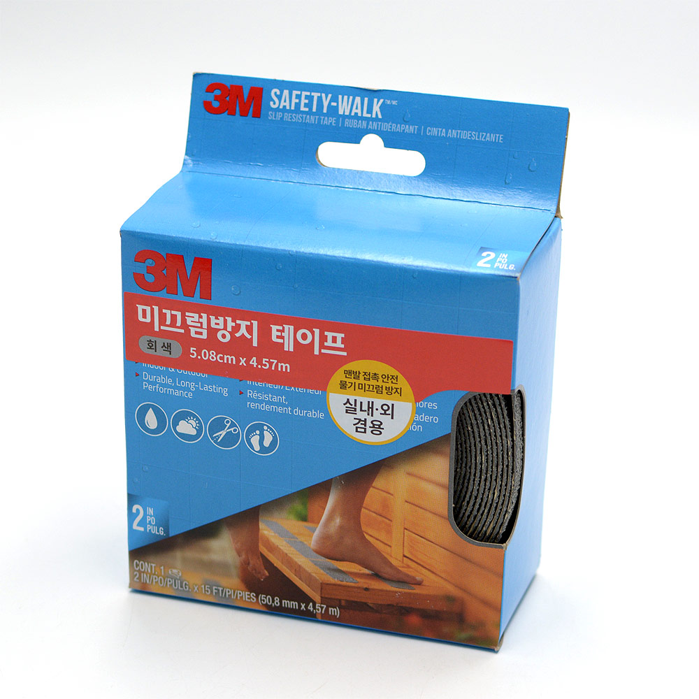 3M 7647 미끄럼방지 테이프 회색 5.08cm x 4.57m
