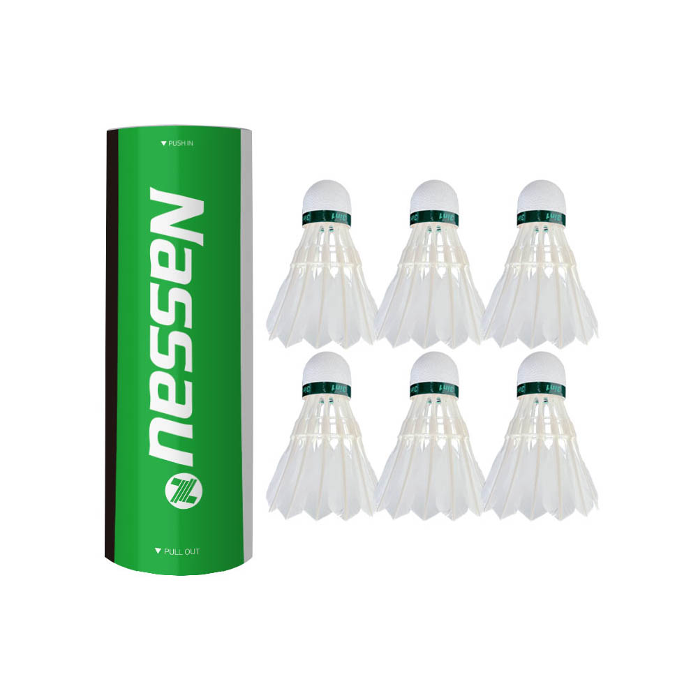 낫소 깃털 셔틀콕 NSC-706 배드민턴공 6개입