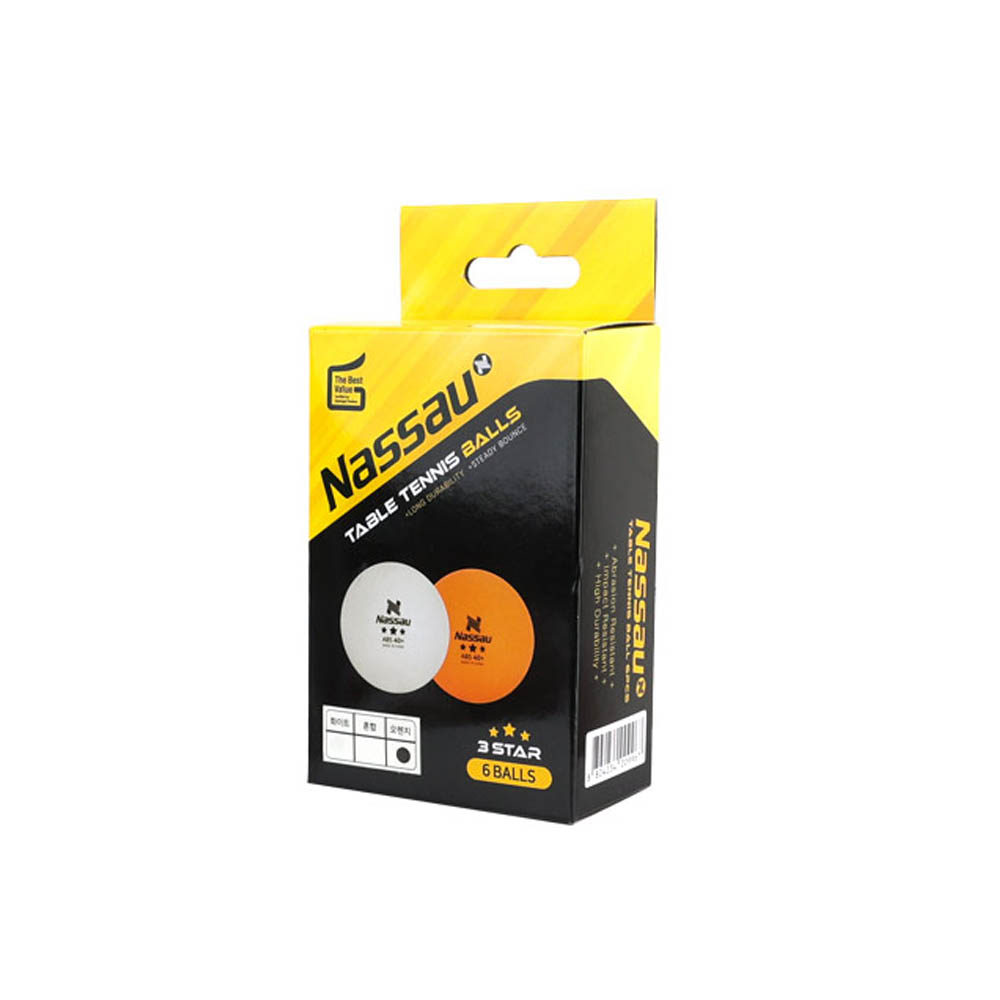 낫소 3성 탁구공 6개입