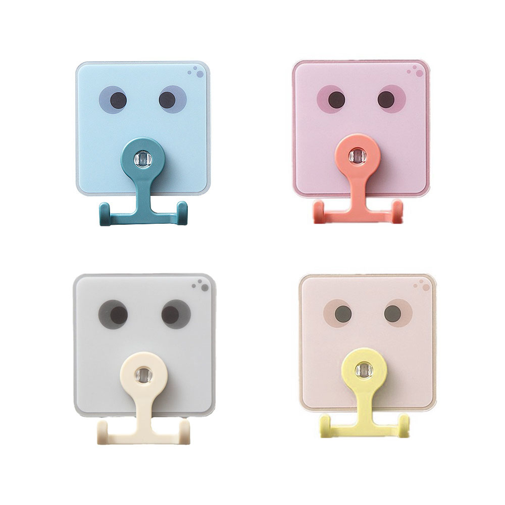 무타공 사각얼굴 2구 벽고리 후크걸이