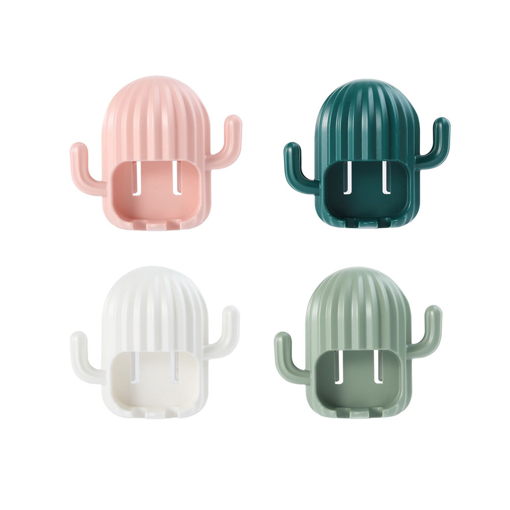 부착식 선인장 2구 칫솔걸이 보관 거치대