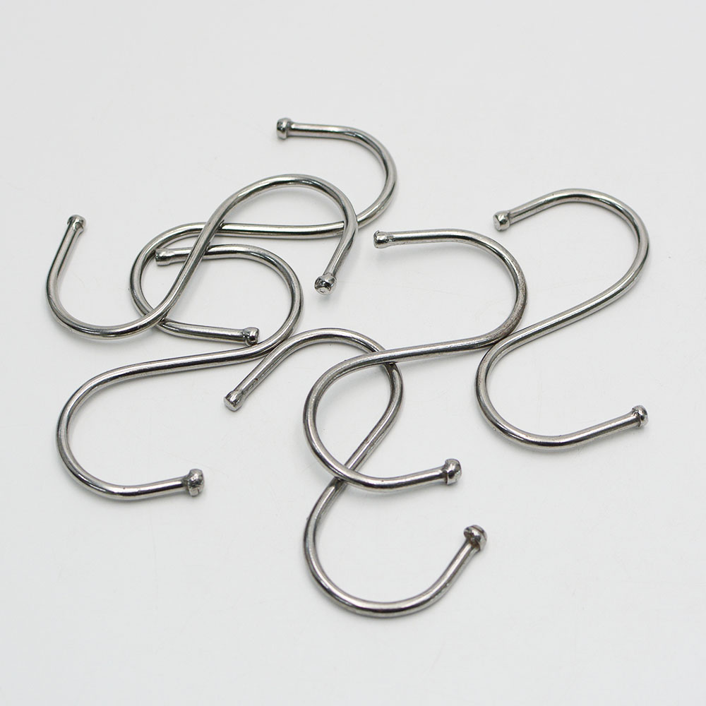 스텐 S자 고리 후크걸이 대형 6P