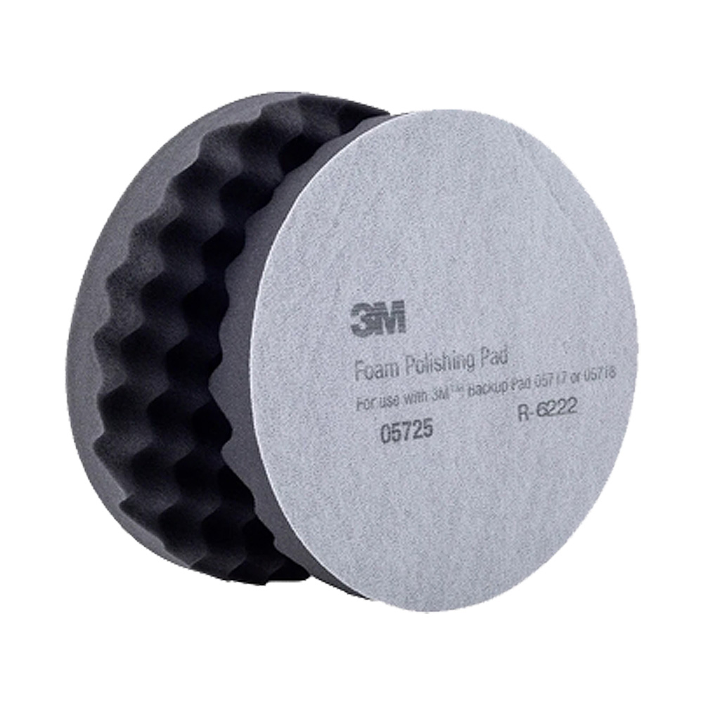 3M 05725 단면 폼 폴리싱패드 블랙 203mm 2개입