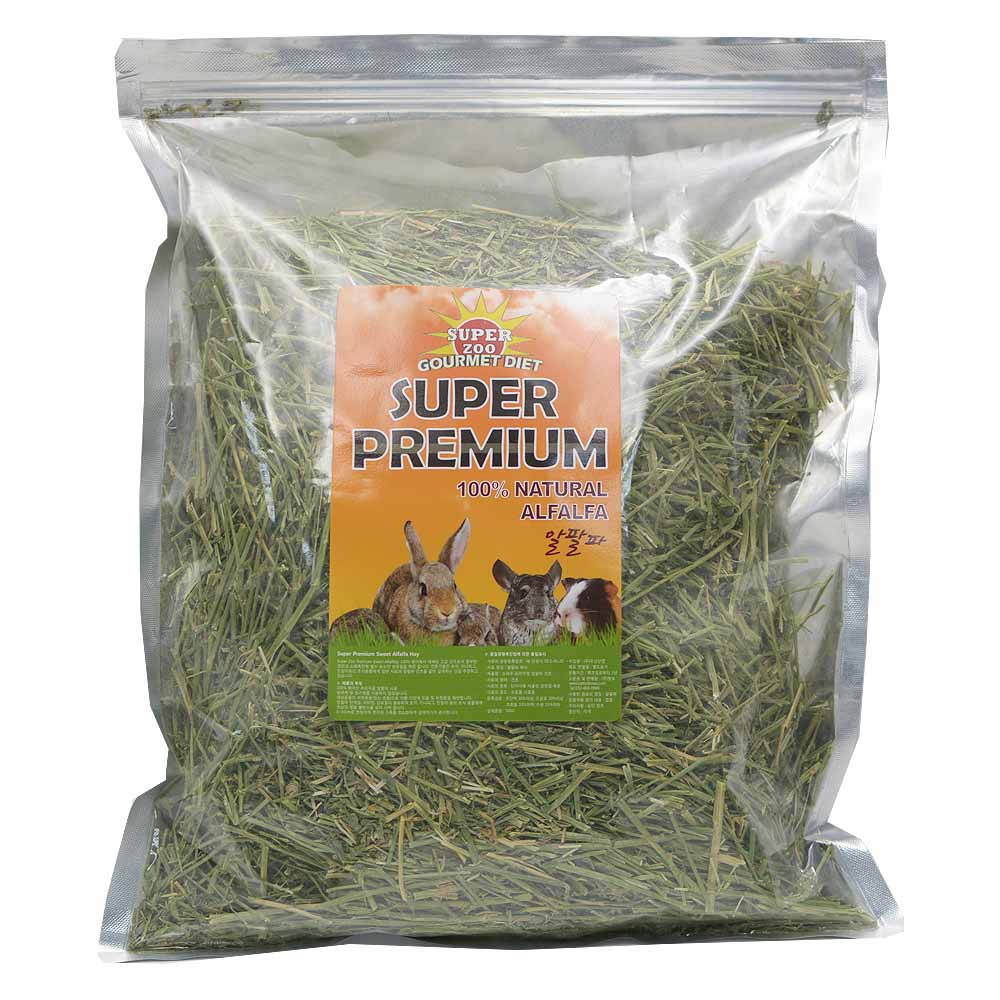 슈퍼주 프리미엄 알팔파 건초 기니피그 토끼사료 500g