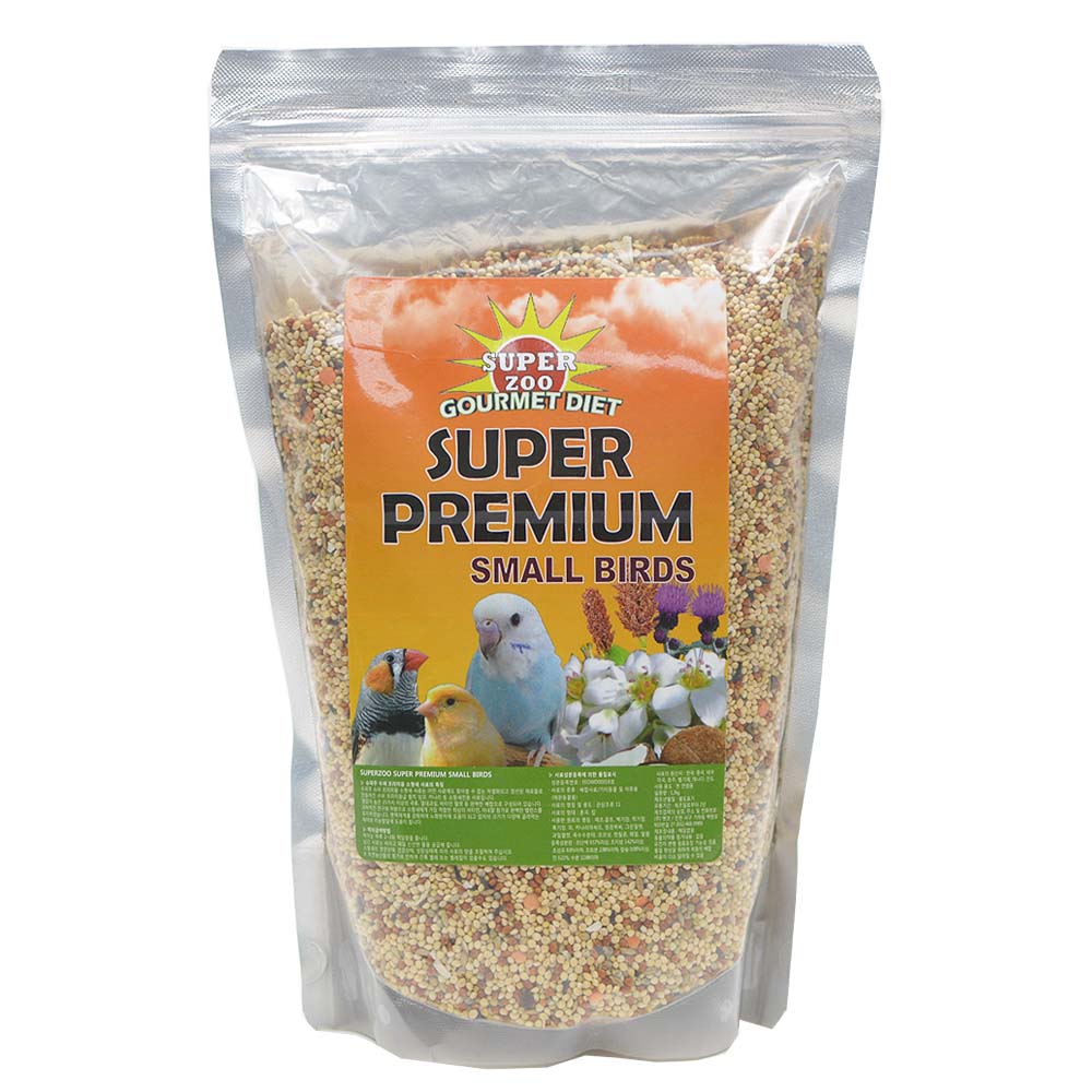 슈퍼주 프리미엄 소형새 앵무새 배합 사료 1.2kg