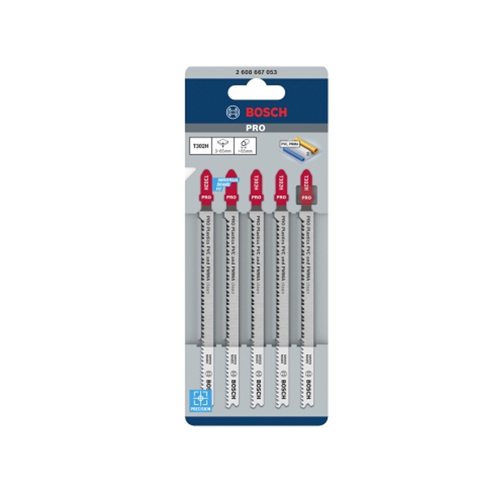 보쉬 T302H PRO 직소날 1판 5pcs 플라스틱 PVC 절단용